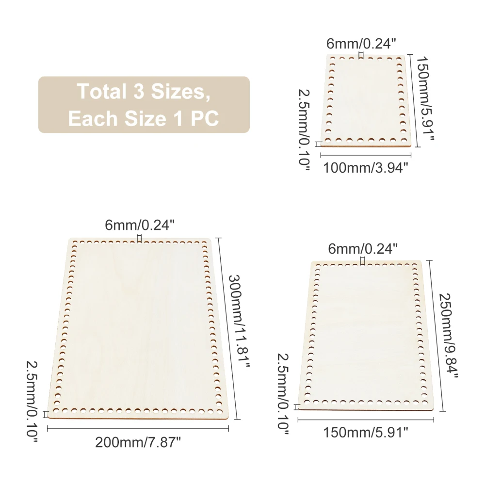 PATIKIL Cestino Legno Fondo 10/8 Rotondo Naturale Legno Base Uncinetto Borsa Modellatore per Fai Da Te Cestino Borsa Lavoro a Maglia Realizzazione