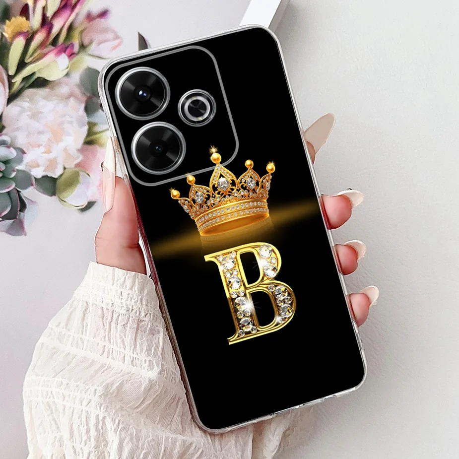 Stylish Clear Silicone TPU Phone Case with Letter Design