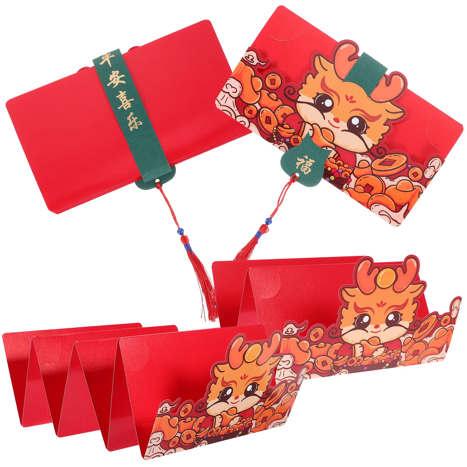 4 Pcs New Year Red Envelope Envelopes Chinese Christmas Lunar Gifts Money Packet