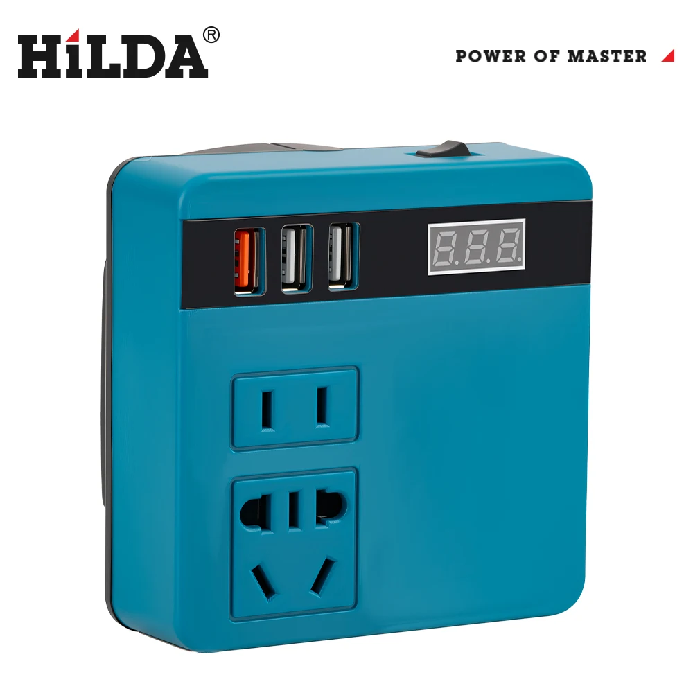 HILDA onduleur de batterie au Lithium Portable onduleur domestique extérieur outil électrique multifonctionnel onduleur de batterie pour Makita