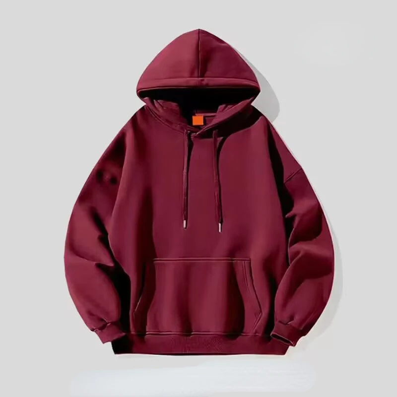 Hooded Sweatshirt Couple Hoodie Men Pullover Streetwear Casual Loose Autumn Winter Jacket Sports Outerwear Long Sleeve Solid