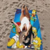 THE S-SIMPSONS Anime Cartoon Beach Towel Cute Kawaii Room Decor Bath Girls Children Hand Towels For Bathroom Shower 4