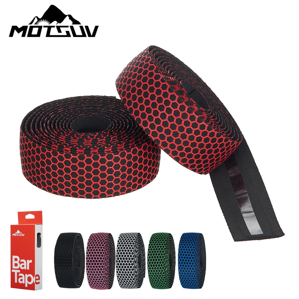 New Bike Handlebar Road Bicycle Anti-slip Silica Gel EVA Shock Absorption Handle Bar Tape Cycling Wrap End Plug 1Pair