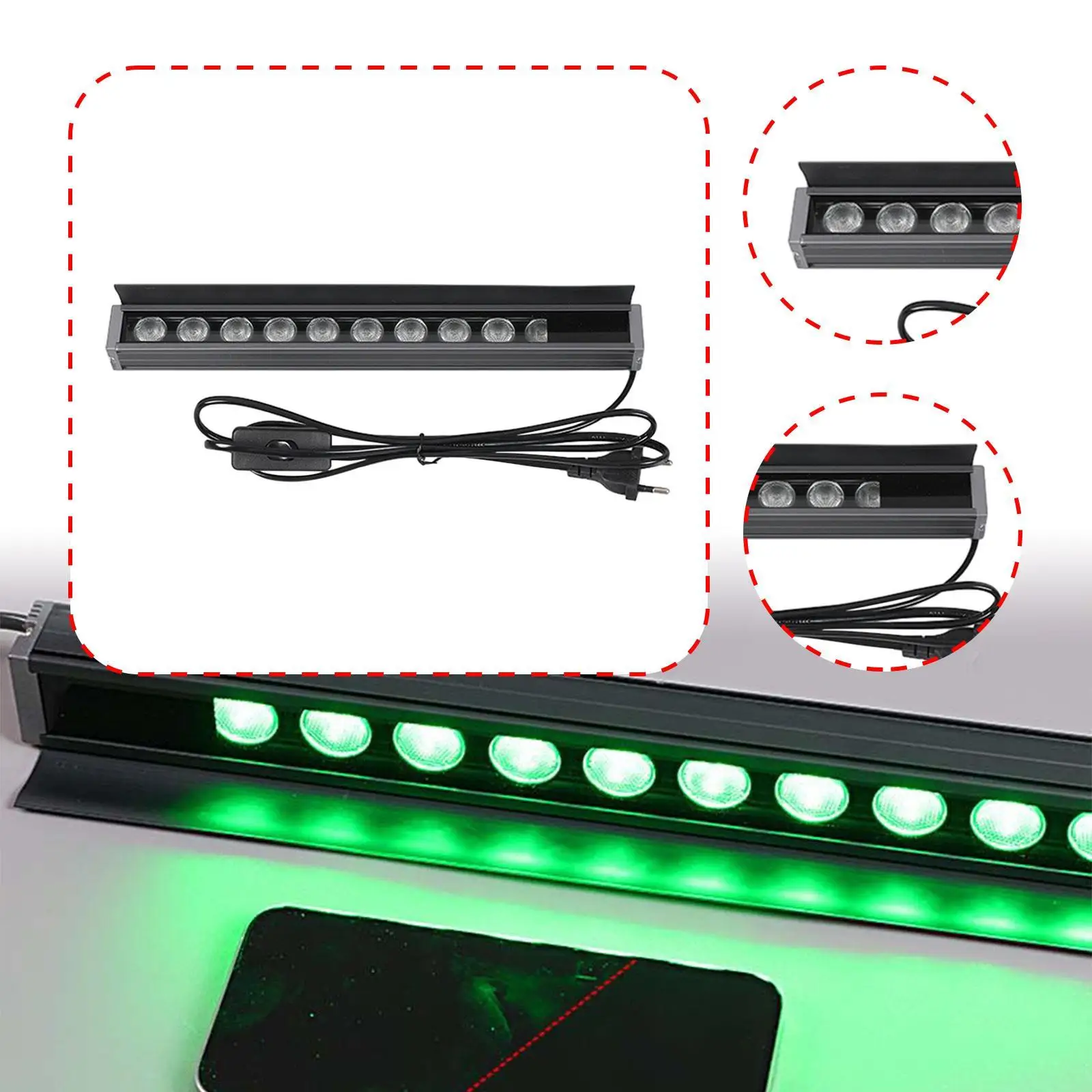 Dust Emitting Lamp with Green LED Dust Display Lamp Lightweight Smartphone Screen Protection Aluminum Screen Cleaning Dust Lamp