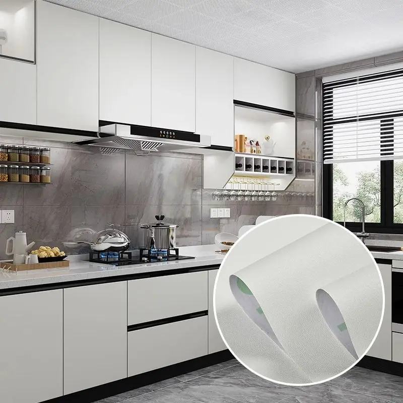 Thickening Waterproof Self Adhesive PVC Wall Sticker Furniture Muebles Decor Oil Proof Kitchen Cabinets Armoire Vinyl Stickers - Image 4