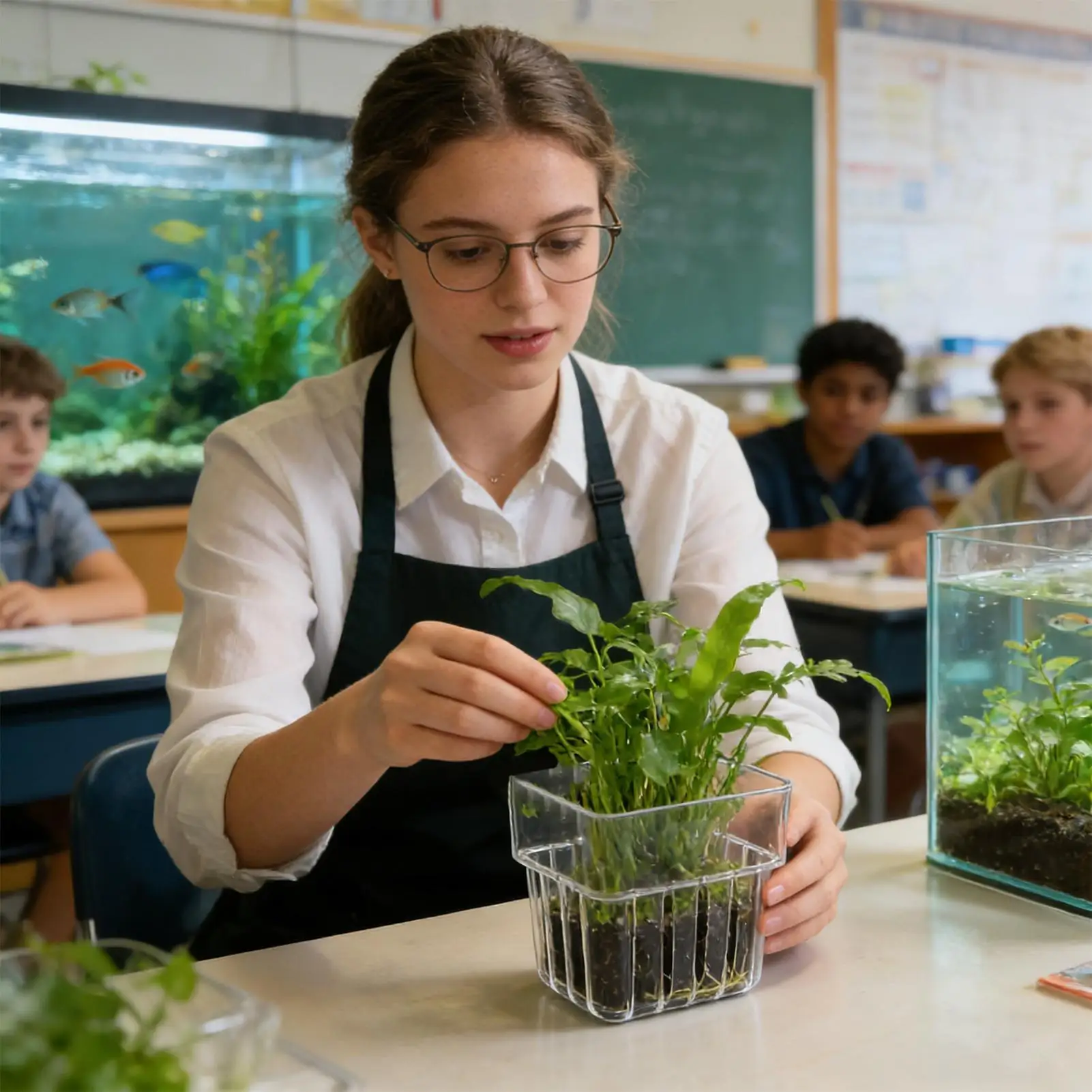 Transparent Hangable Aquarium Plant Holder