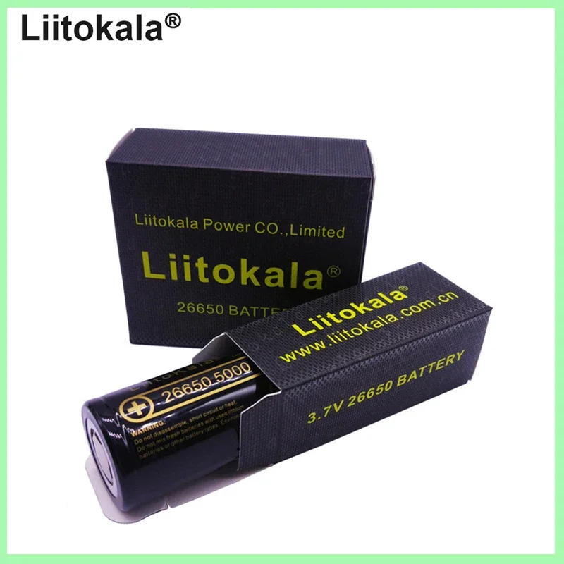 Liitokala-li-ion Bateria Recarregável Bateria para Lanterna Veículo Elétrico Triciclo Lii50 a 3.7v 26650 5000mah 26650-50a - Image 4