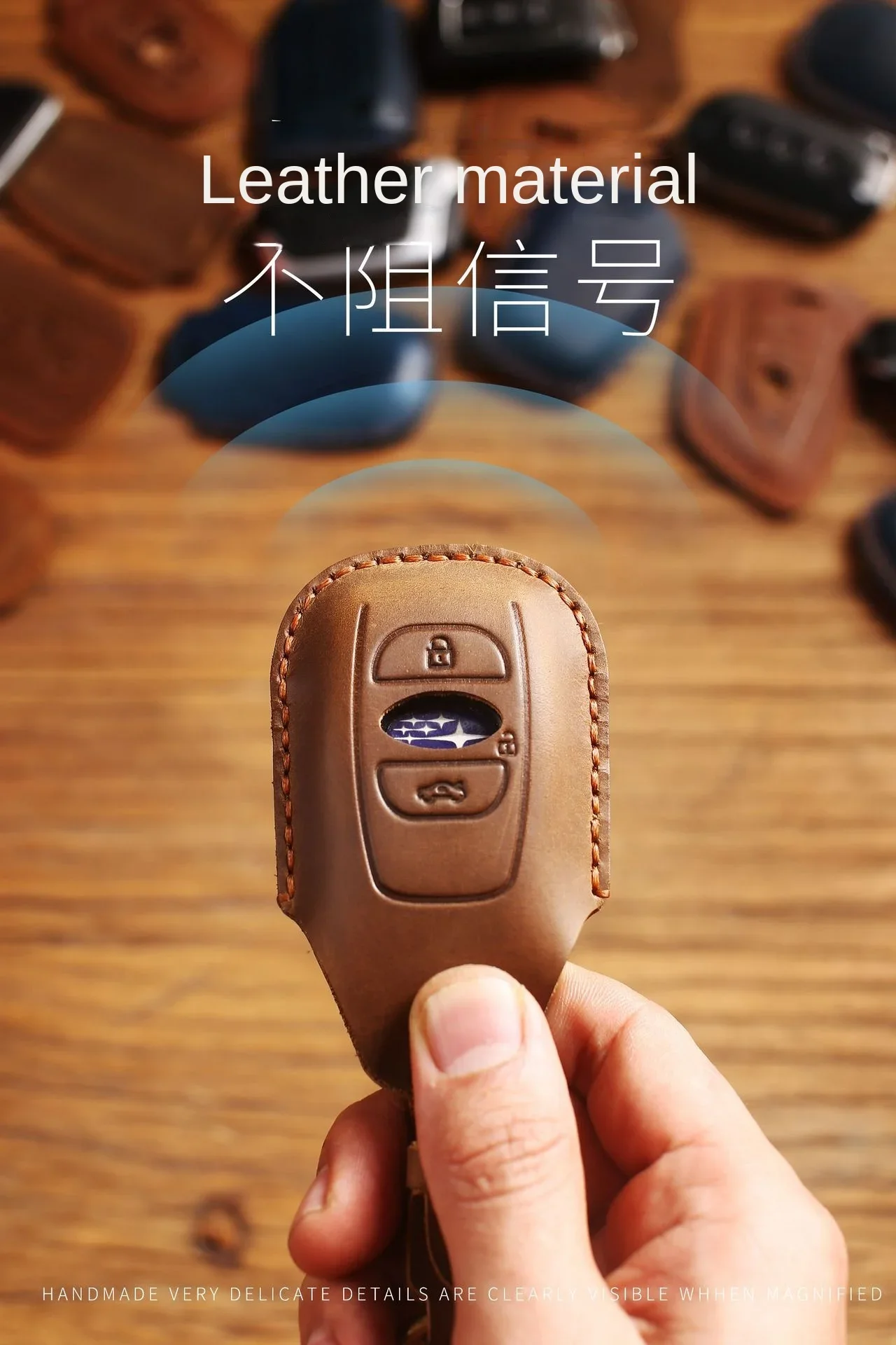 Leder Auto Schlüssel Abdeckung für Subaru Legacy XV Forester Outback BRZ SIT Zubehör Auto Remote Key Shell Fall Schutz Abdeckungen – Detail 6