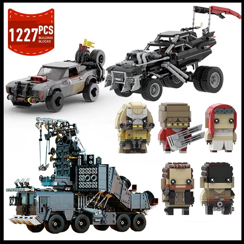 Игрушка MOC Mad Maxed «война», гигантская великая величественная модель автомобиля, фильмы, скоростной чемпион, транспортное средство, кирпич, бессмертный бегунок, игрушки, кирпичи, подарки