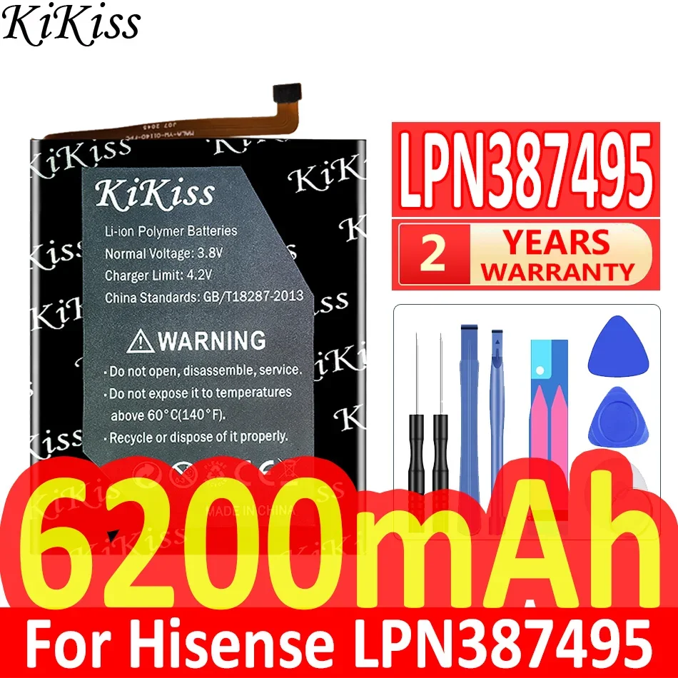 

6200mAh KiKiss Powerful Battery For Hisense LPN387495 Mobile Phone Batteries