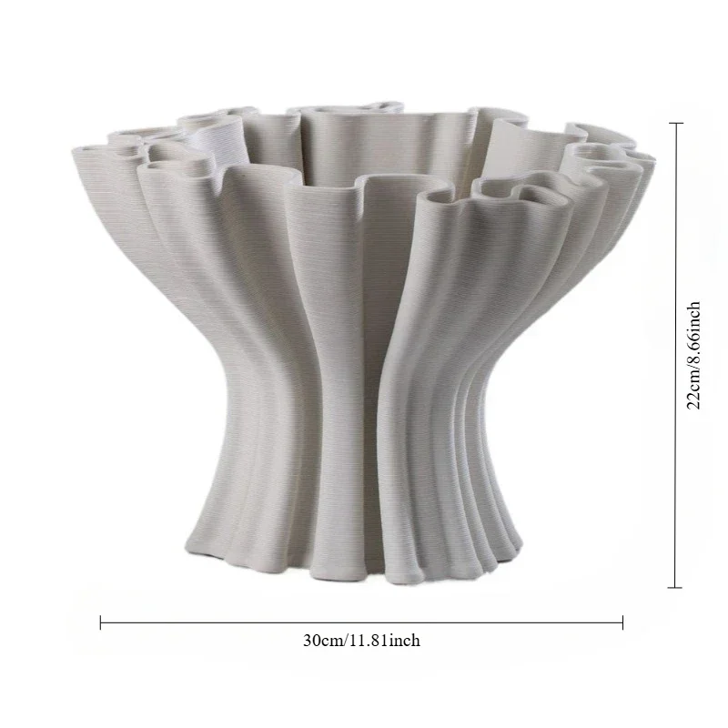 Ceramic Special-shaped Vases 3D Printing Modern Simple Flowerpot  Luxury Nordic Original Funny Gifts Creative Room Decoration 5