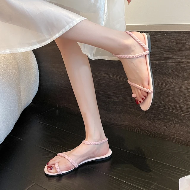 Women's Sandals Summer 2022 New Versatile Anti Slip Soft Soles Fashion  Fairy Shoes Flat Shoes Slip-on Sandals Bohemia Style - Women's Sandals -  AliExpress