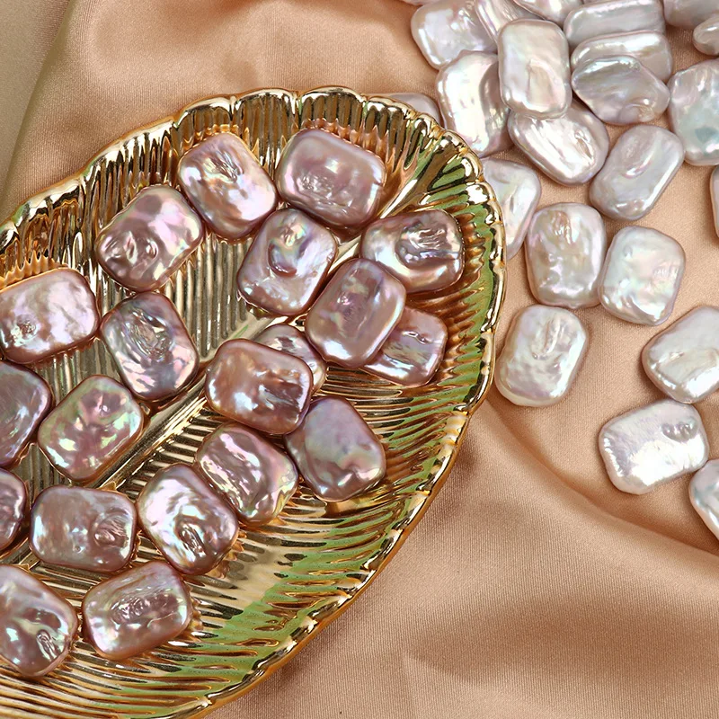 

Strong Light Natural Pearl Baroque Square Pearl Loose Beads Bare Beads Diy Earrings Necklace Accessories Holiday Gifts Women's