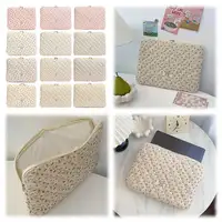Floral Laptop Sleeve Quilted Laptop Carrying Case Protective Notebook Case for 11-15 Inch Laptop Tablet