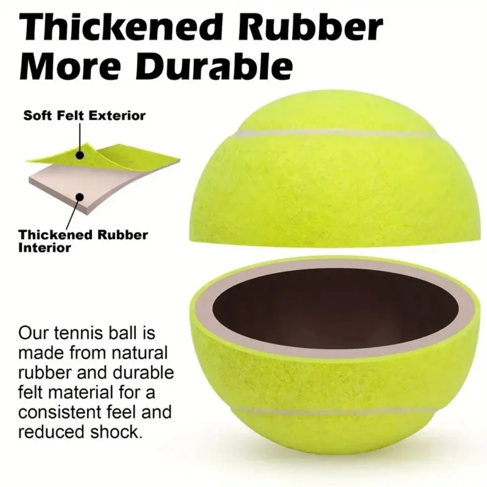 Rubber Tennis 3 Pcs Advanced Training Durable And Highly Elastic Suitable For Beginners