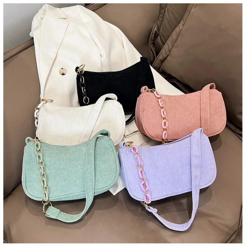 2025 New Summer New Women's Bag Fashion Nylon Shoulder Bag Women's Korean Edition Small Bag Underarm Bag