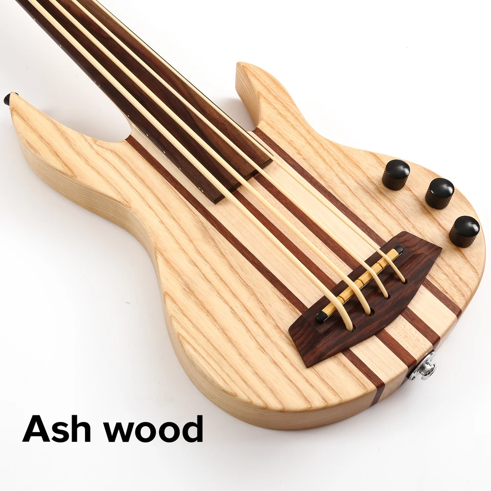 Aiersi Electric Bass Ukulele スルーネック Aiersi Electric Bass Ukulele スルーネック