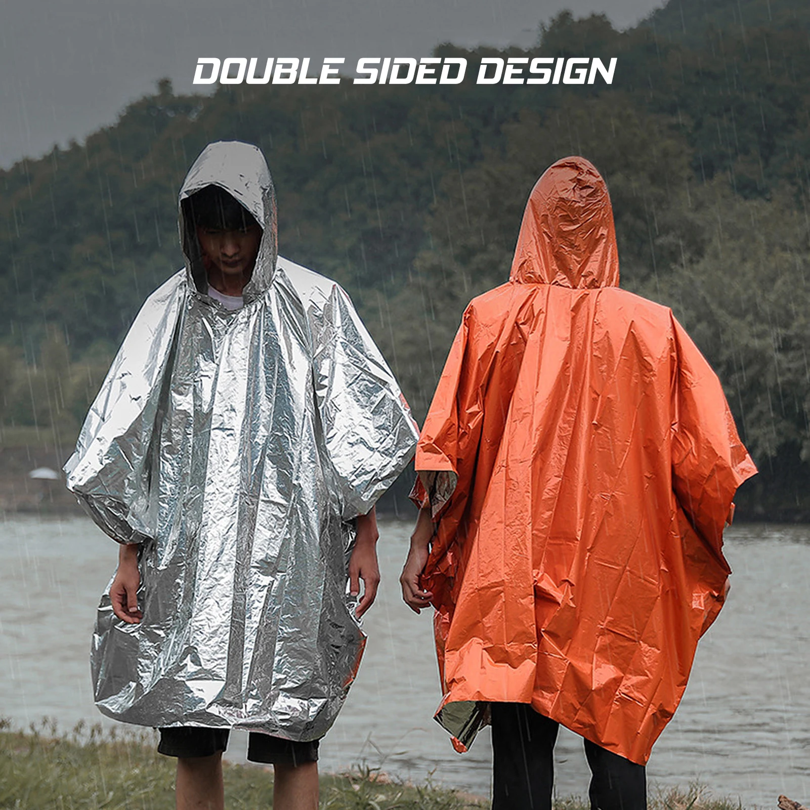 Poncho Impermeabile Monouso Per Adulti – Trasparente – Ideale Per Campeggio, Trekking, Feste