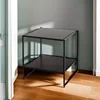 Dane 20 Inch Black Frame Side Table, End Table, Easy Assembly, Rich Black Wood Grain (Espresso) 4