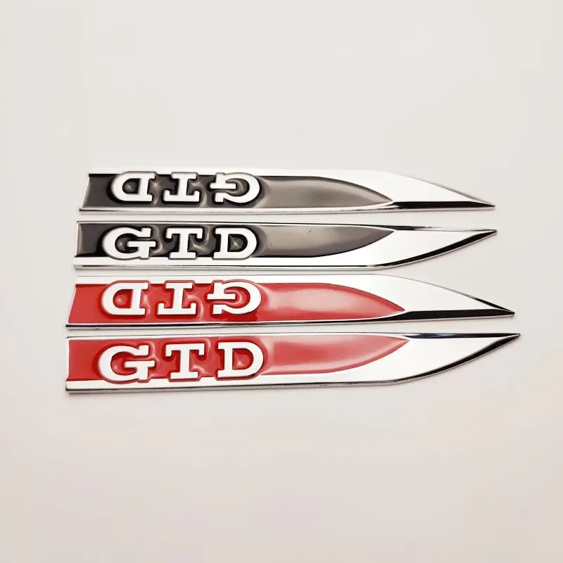 1 쌍 3D 금속 자동차 바디 사이드 펜더 배지 데칼 For Volkswagen VW Golf 7 6 5 GTD GLI 로고 스티커 엠블럼 스타일링 액세서리