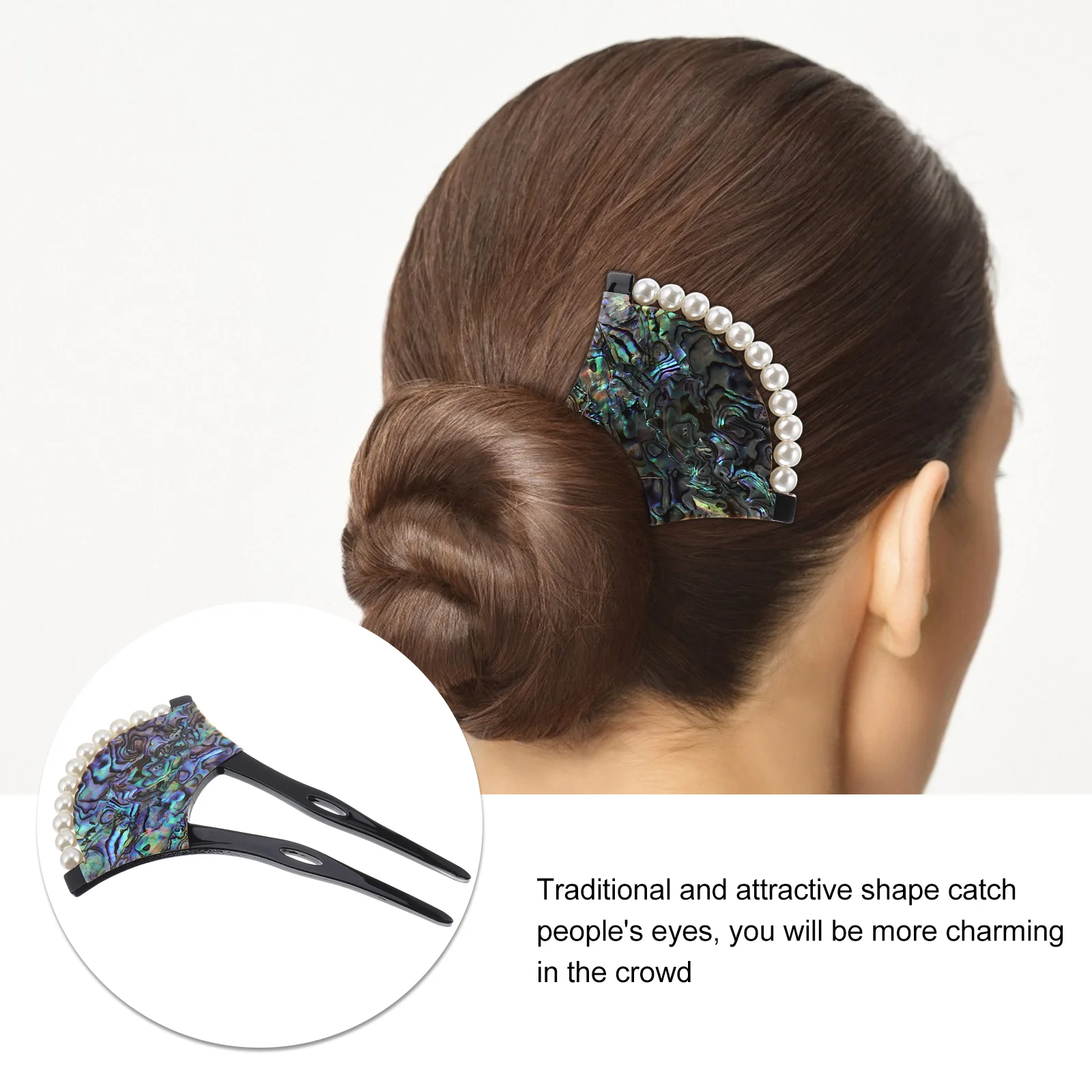 Shell Hairpin Women Stick Girls Fork Clasp Ancient Accessories U Shape Woman Retro 3