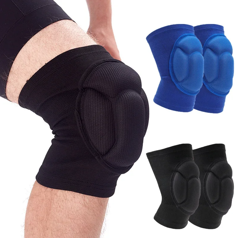 Protective Knee Pads Thick Sponge Football Volleyball Extreme Sports Anti-Slip Collision Avoidance Elastic Kneepad Brace 1 Pair knee pad,knee brace,knee wraps