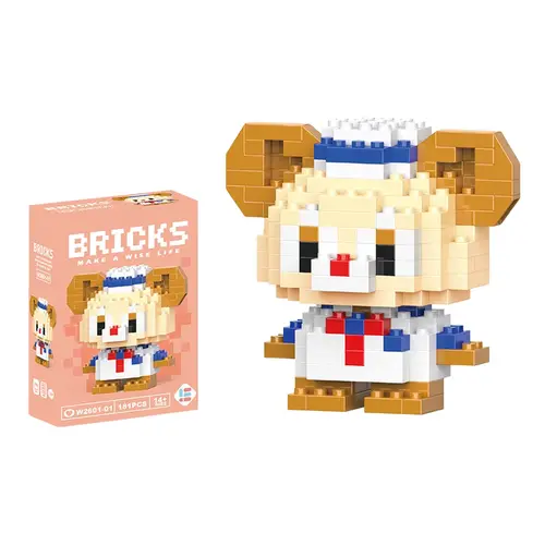 Disney 214 style Winnie LinaBell StellaLou Building Blocks Princess Cartoon Figrues Bricks Children's Assembly Toys Model Gift - Image 37