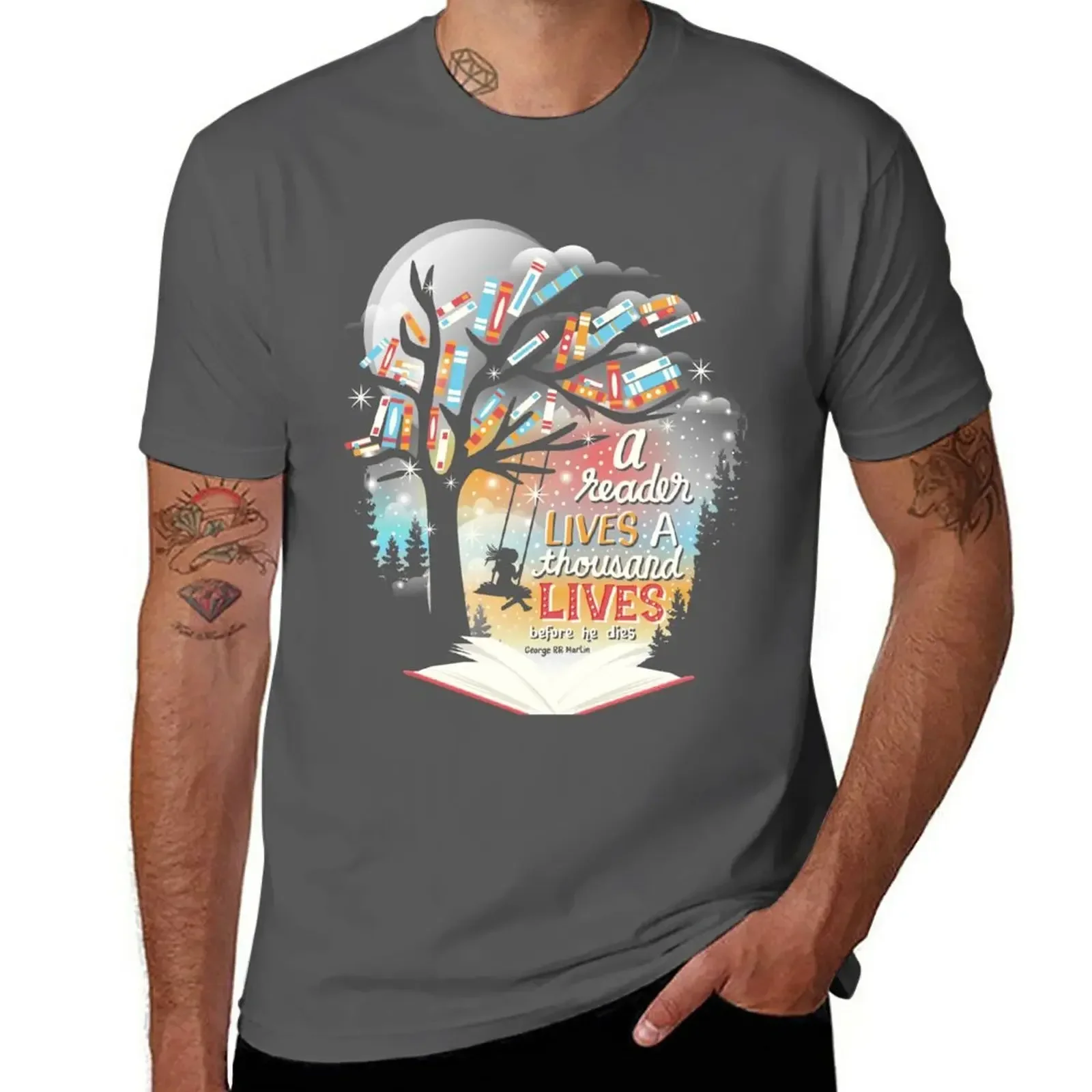 

Thousand lives T-Shirt quick-drying tops mens cotton t shirts