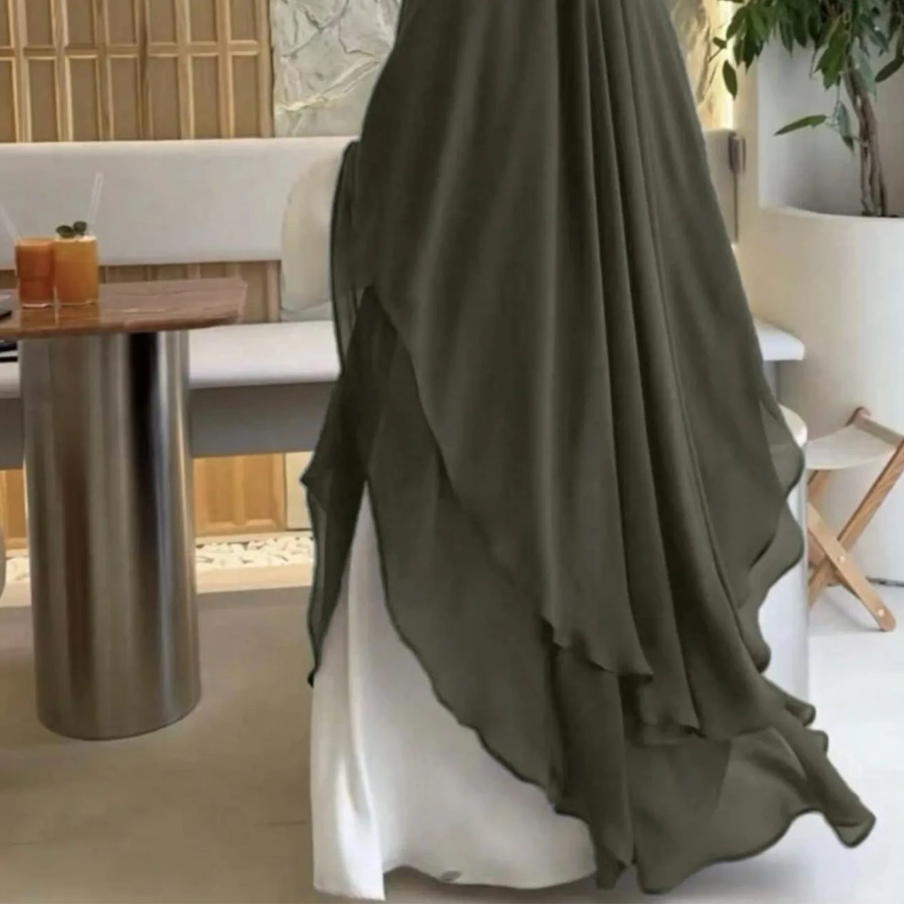 Extra Long Khimar Chiffon 2Layers Muslim Women Hijab Prayer Eid Hijabs Headscarf Shawl Veil Long Djellaba Niqab Ramadan scarf muslim headwear,head scarf,shawl scarf,hijab headscarf,female head wraps