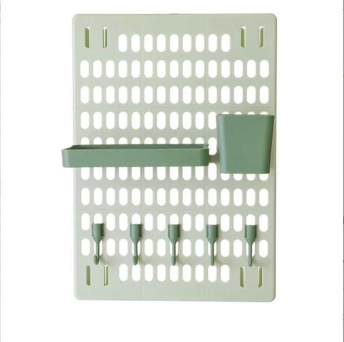 Hole-free hole board wall dormitory kitchen bathroom wall shelf shelf hanging storage hook rack