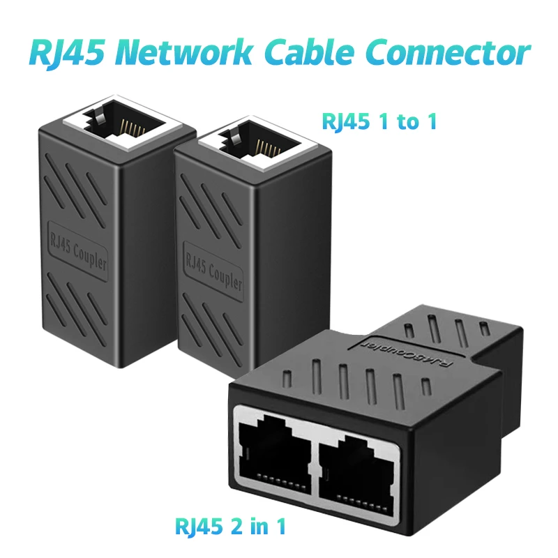 RJ45 Coupler Cat6 Cat5e Ethernet Cable Extender Adapter 1000Mbps LAN Connector In Line Coupler Female To Female ethernet coupler