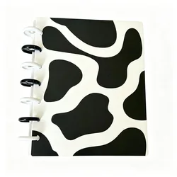 Rainbow Ring Photocard Album with 120 Slots and 3in 4 - Pocket Clear Sleeves - Refillable ID Card Binder for Portable Kpop Idol Card Collection (Black White - 120 slot)
