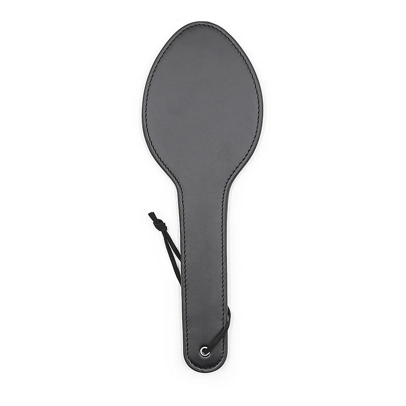 31cm Black Leather Ellipse Paddle Riding Crops Flogger Horsewhips Spikes 10.5cm Wide Spanking Paddle Slapper 3