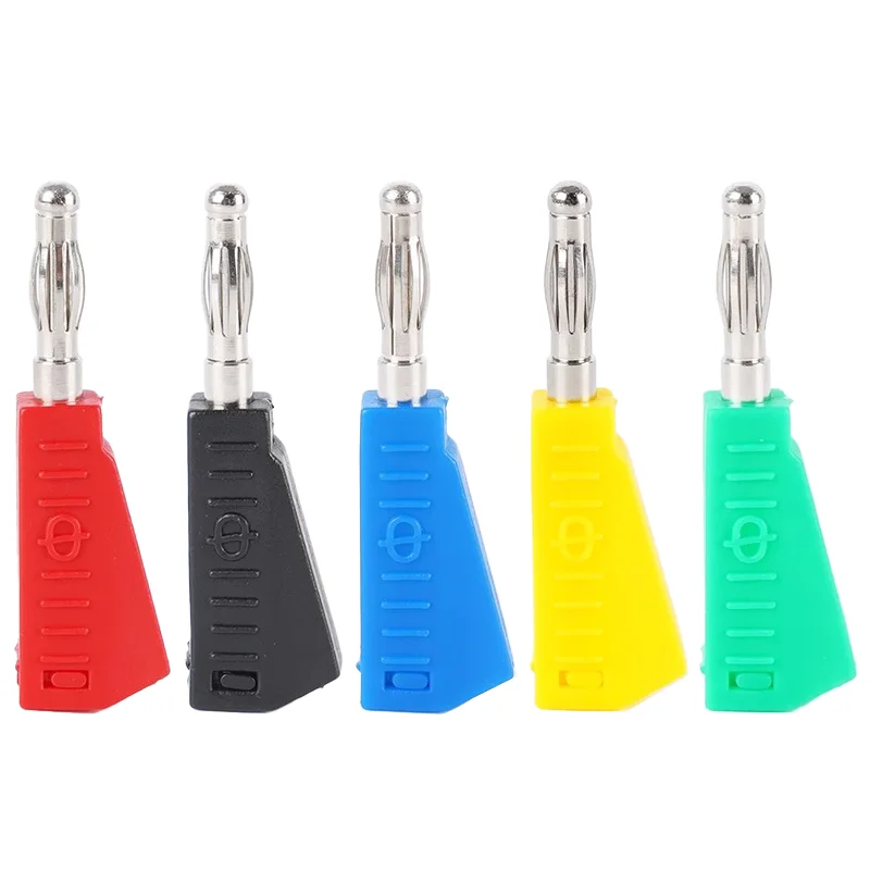 

40Pcs 4MM Stackable Banana Plug Copper Nickel Plated Soldering Electrical Connector DIY Tools