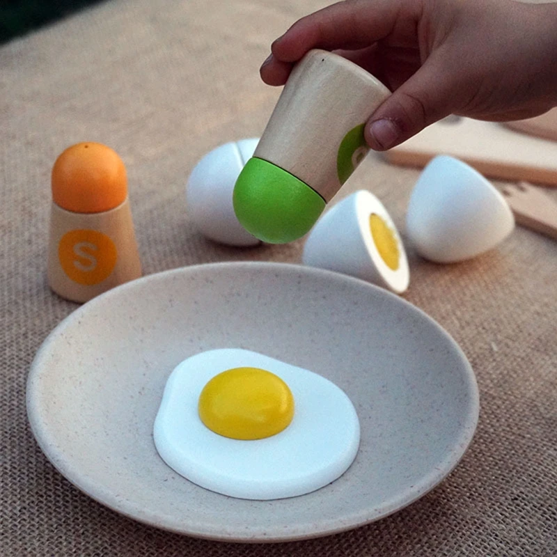 Realistic Kitchen Cutting Toy for Play Food Pretend for Play Toy Wooden Cooking Toy Shape Match Toddler Hand Grab Exerci Q81A 2
