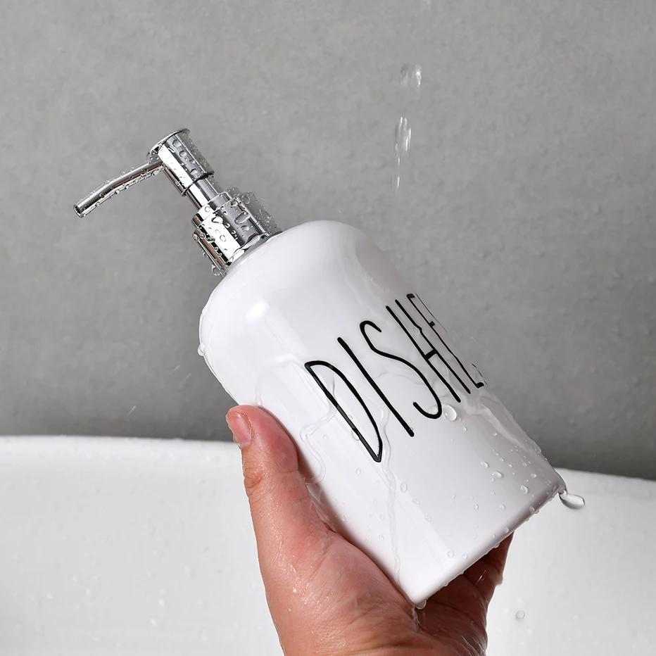 500ml refillable soap dispenser with chrome gold pump for bathroom and kitchen