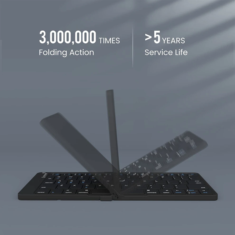 Missgoal multi-dispositivo bluetooth teclado dobrável portátil sem