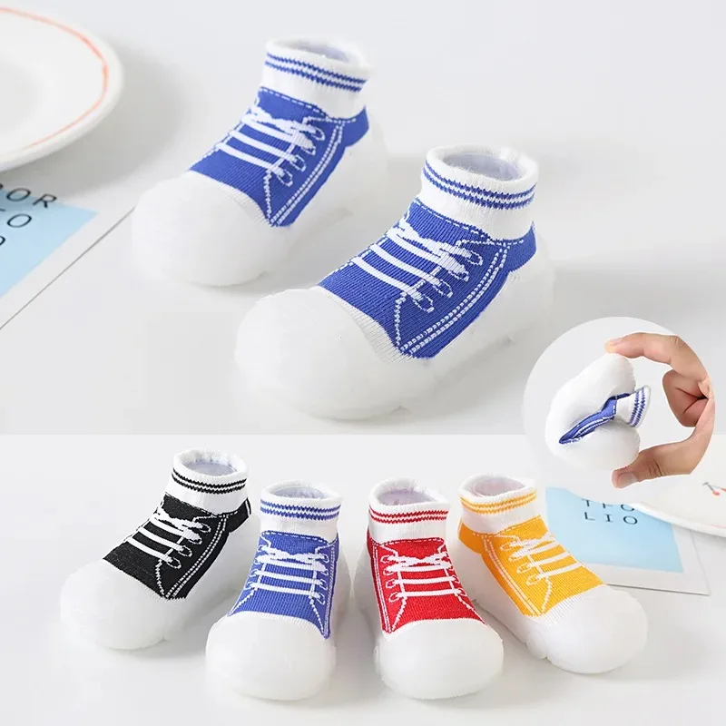 Fashion New Baby Girl Shoes Baby Socks Shoes Unisex Toddler Shoes Newborn Infant Soft Bottom Baby Boy Floor Shoes Child Gifts