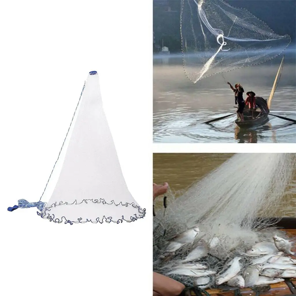 Throw fishing 2.4 m / 3 m / 3.6 m nylon fishing net, fishing cast