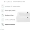 Wall-Mount Bathroom Sink Ceramic Scratch Resistant Single Faucet Hole Drain Claire Collection Multi-Functional 3