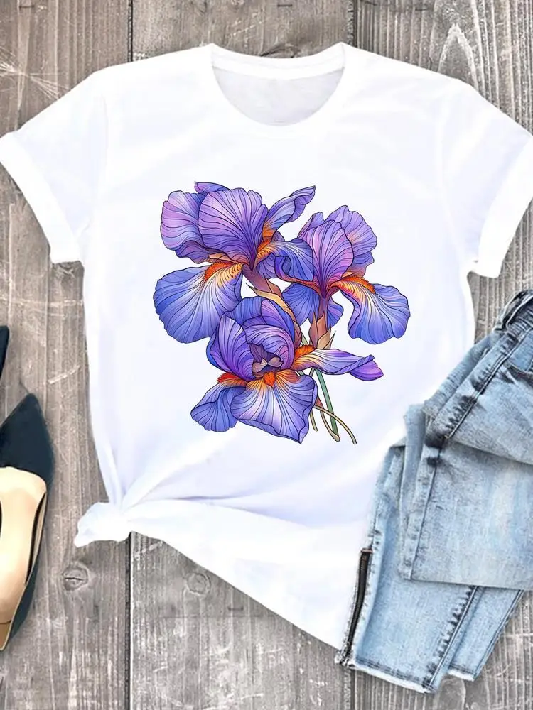 Women Clothing Trend Cute 90s Fashion White Tee Clothes Print Womens Casual Ladies Graphic T Short Sleeve O-neck T-shirts