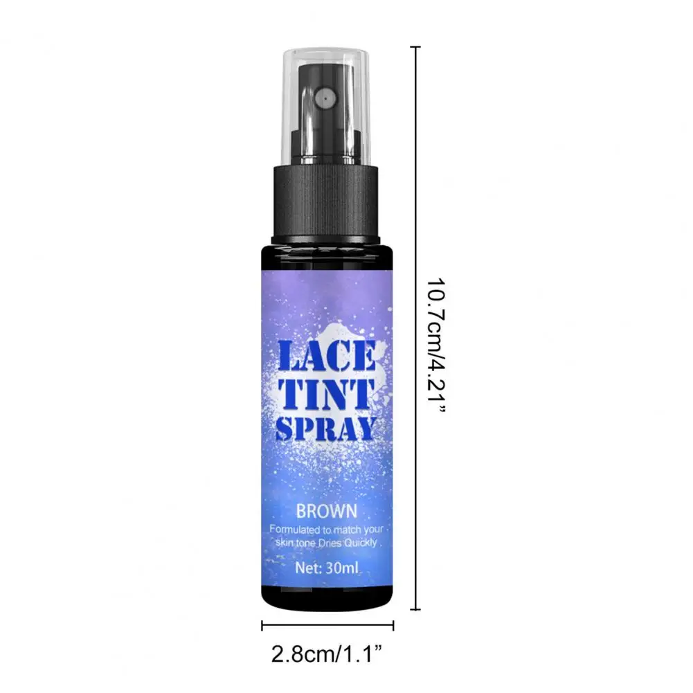 30ml Wig Lace Tint Spray Point Nozzle Wig Hair Dye Spray Seamless Wigs Lace Melting Concealer Concealer Liquid