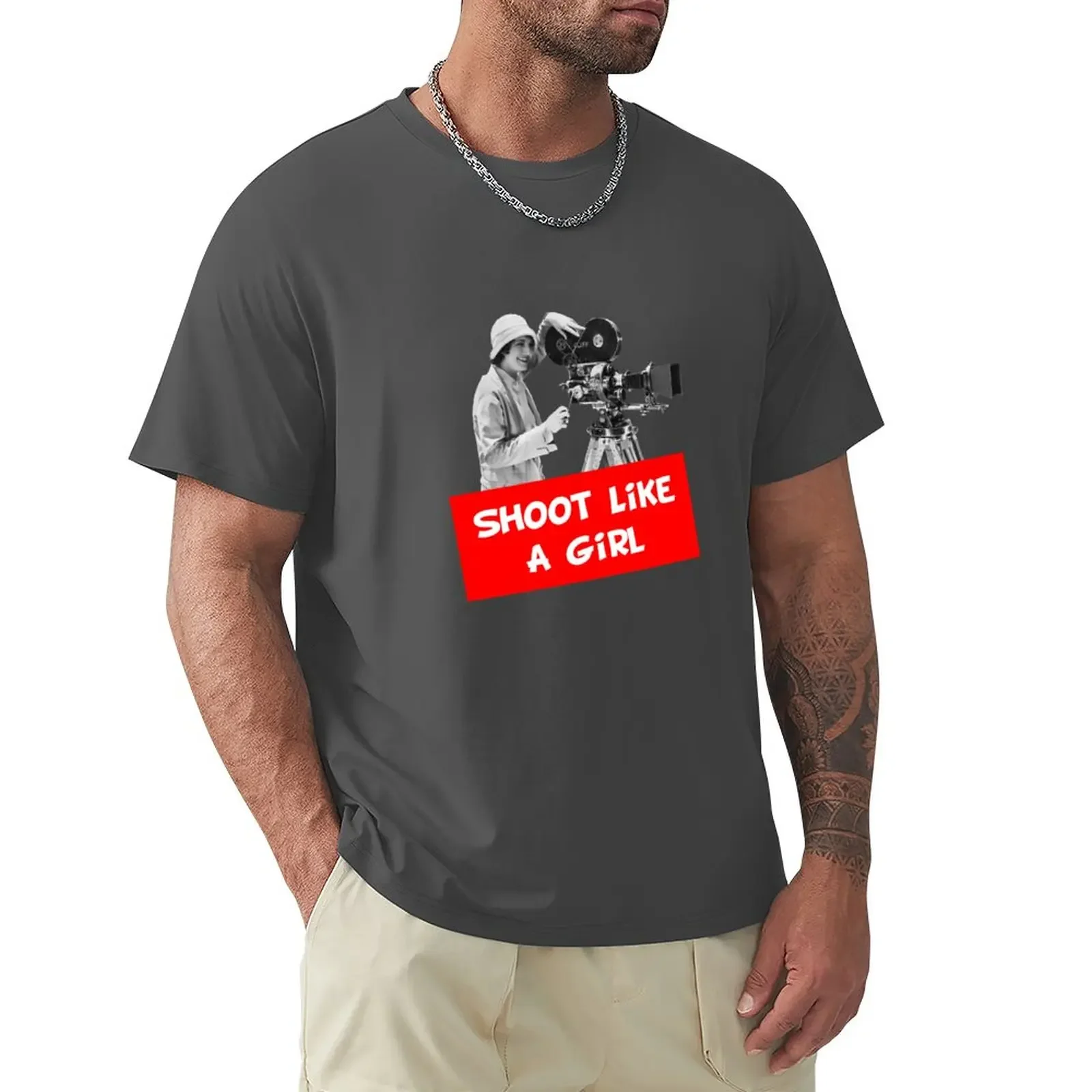 

Shoot Like a Girl Filmmaker T-Shirt vintage clothes boys whites customs design your own mens white t shirts