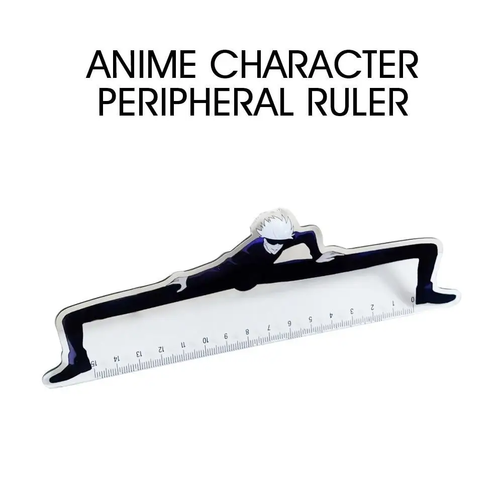 Straight Ruler 15cm Jujutsu Kaisen Student Japanese Anime Surrounding Kawaii Stationery Supplies Transparent