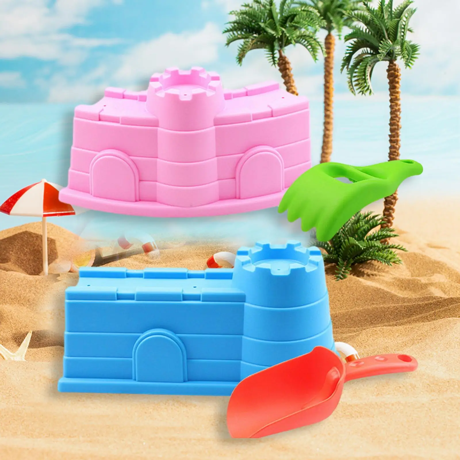 

Sandcastle Building Kit Winter Snow Toys for Kids Interactive Sandbox Beach Toys for Girls Boys Beach Outdoor Activities