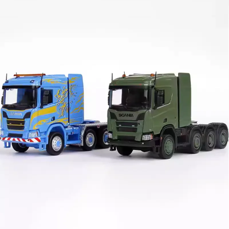 MASSDI 1/64 スケール R650 と 8 軸セミローデッキトレーラー合金繊細