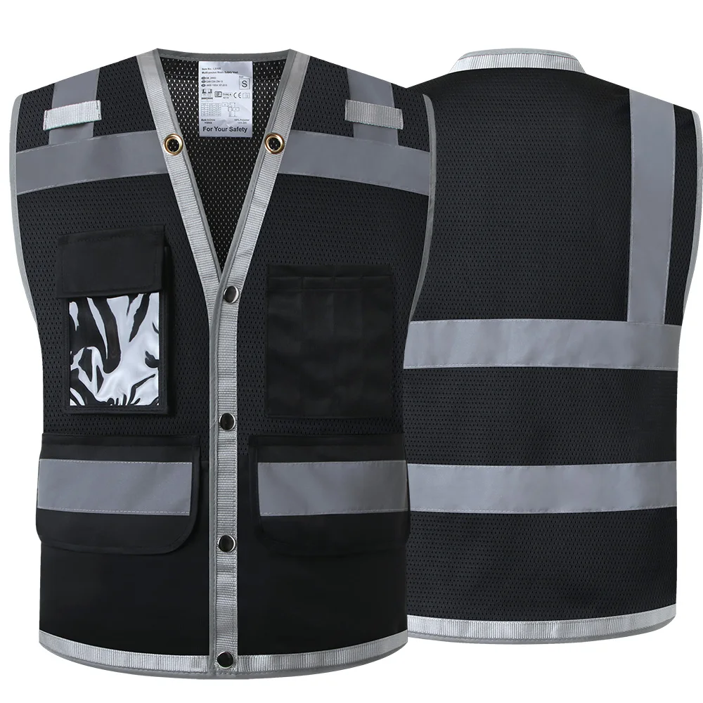 Hi Vis Safety Vest Reflective Surveryor Orange Mesh Safety vest Jacket High visibility work wear reflective vest safety vest high visibility vest
