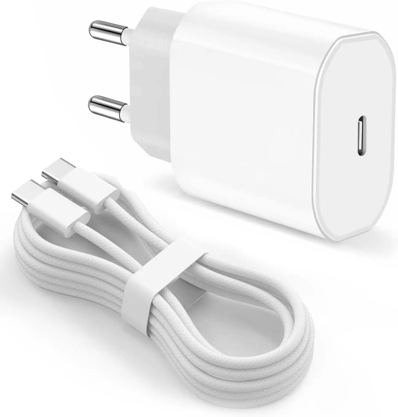 20W USB C Charging Cable for iPhone 16 Pro Max/15 Plus, USB C to USB C 2M Braided Fast Charger Cable Compatible with iPad Pro 12 1