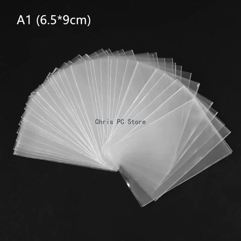 Card Protector Idol Card Protector Memory Card Protector H8WA Clear Card Sleeves 66 x 91mm for TCG Trading Cards and Board Games Standard Size Cards Acid-Free 100pcs/set