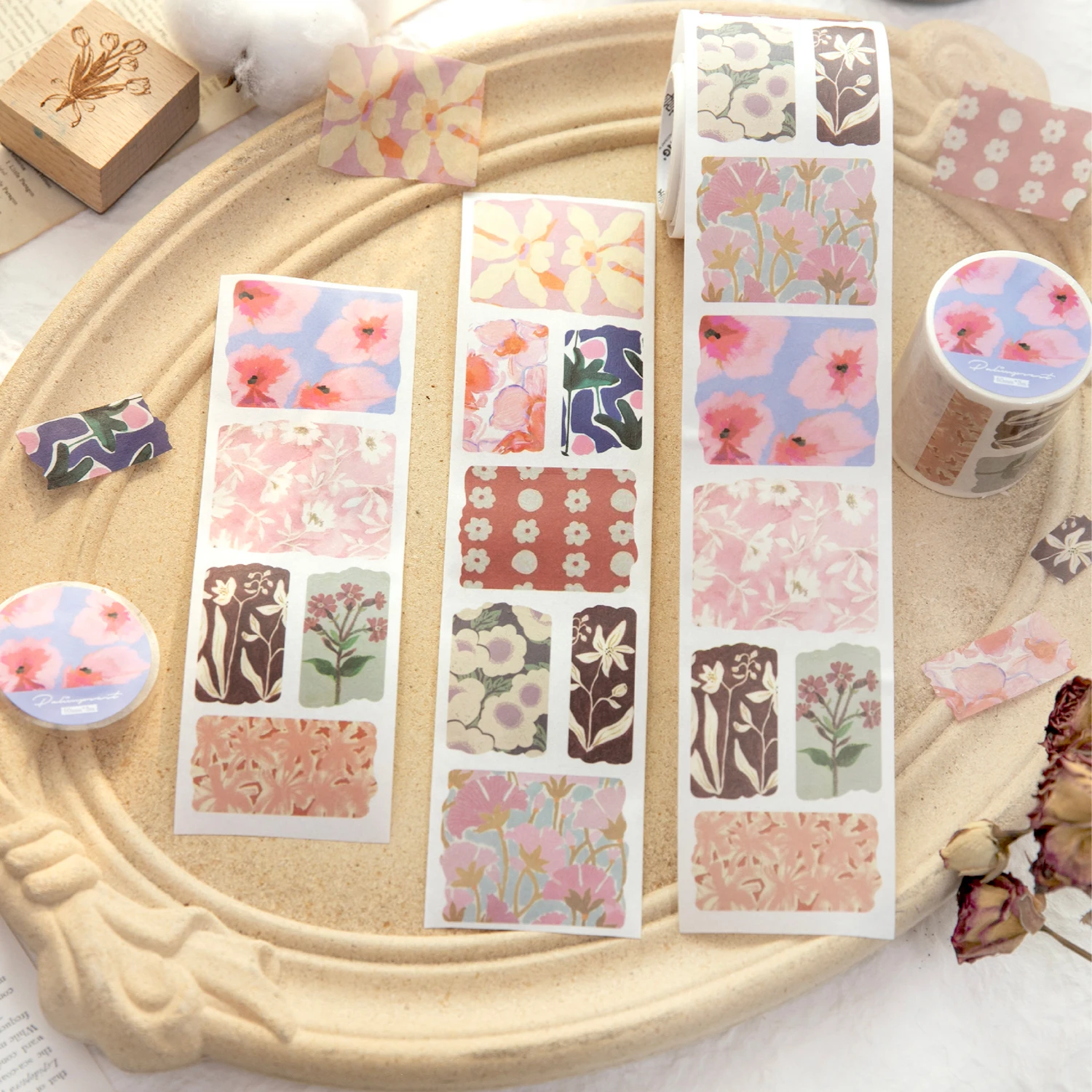 3m/Roll Decorative Adhesive PET Tape Beautiful Scenery for Journal Scrapbooking Collage Diary Stationery Stickers Paper Masking
